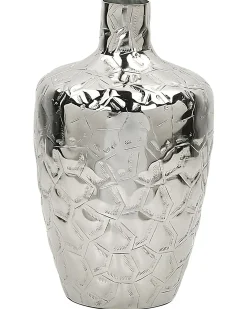 Wazon na kwiaty INSHAS Metal 33 cm Srebrny