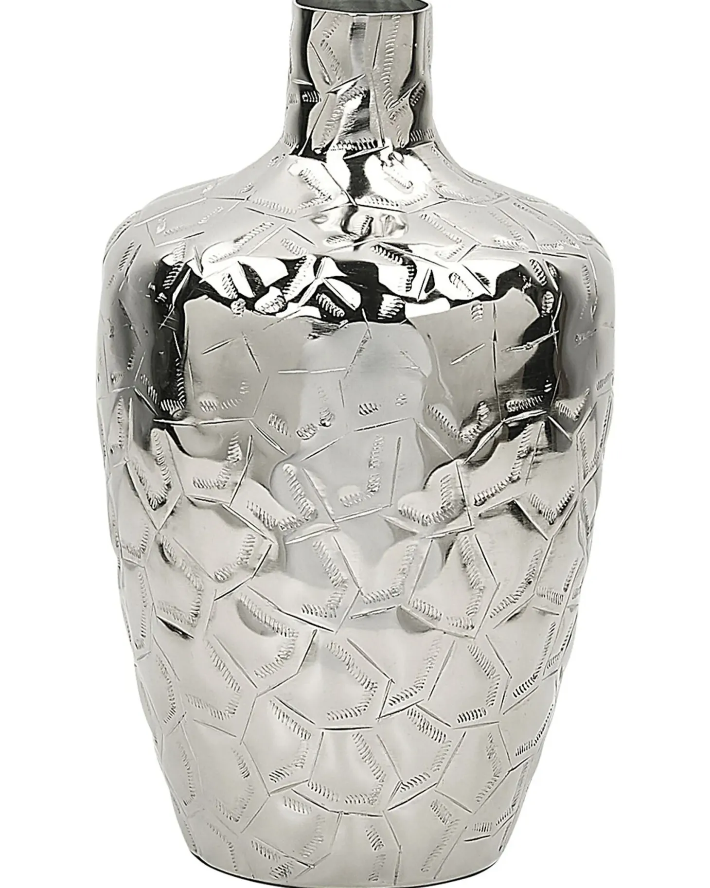 Wazon na kwiaty INSHAS Metal 33 cm Srebrny
