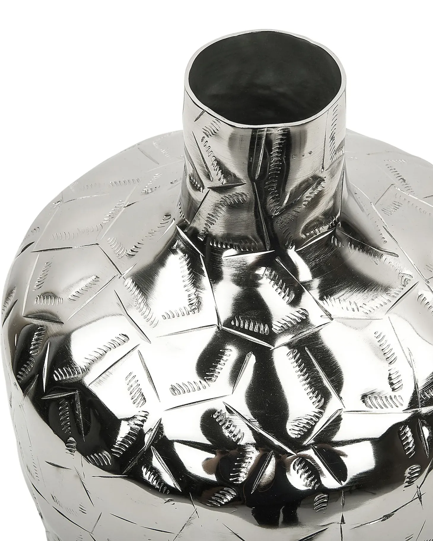 Wazon na kwiaty INSHAS Metal 33 cm Srebrny