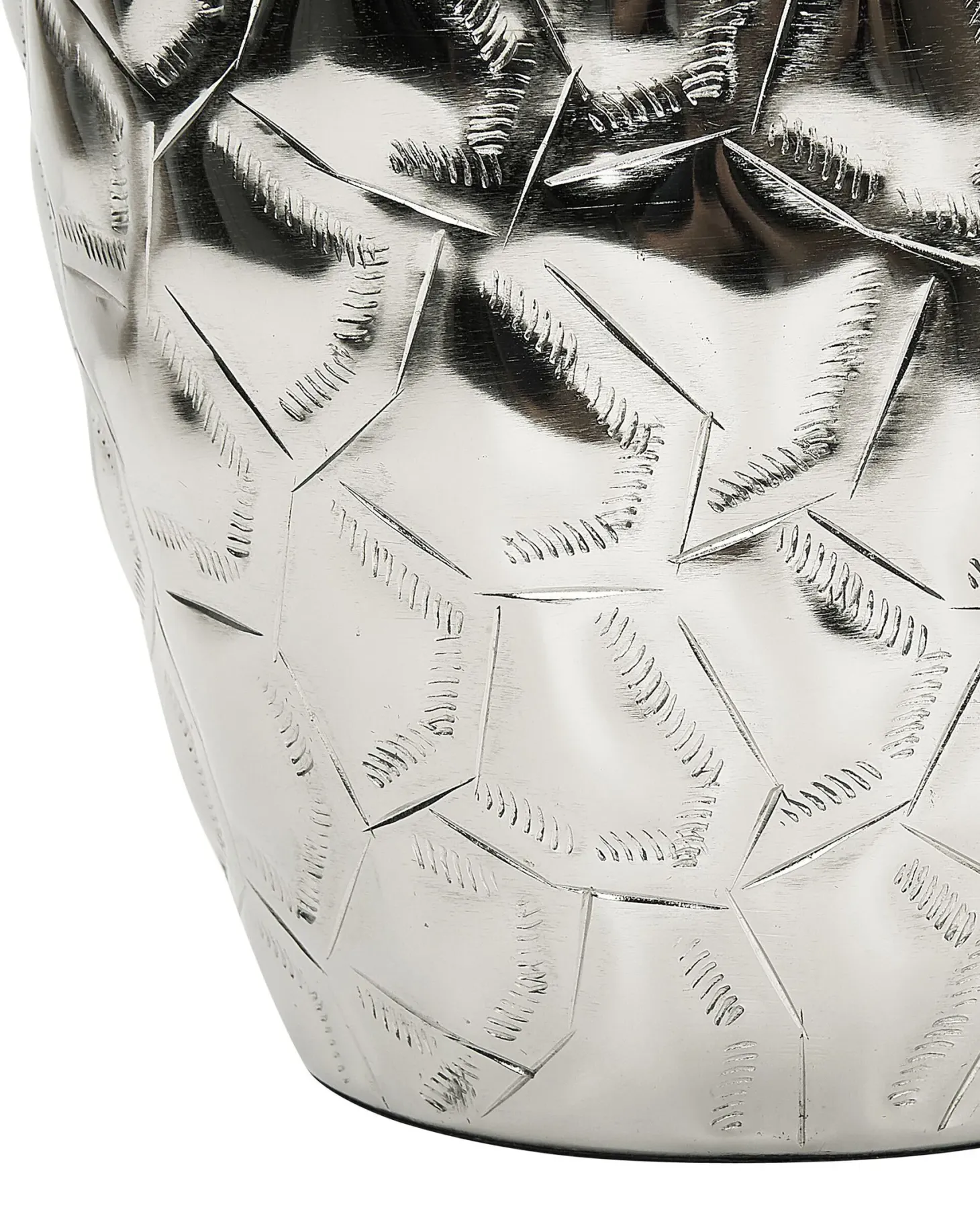 Wazon na kwiaty INSHAS Metal 33 cm Srebrny