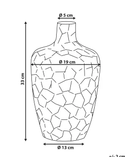Wazon na kwiaty INSHAS Metal 33 cm Srebrny