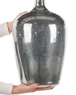 Wazon na kwiaty KACHORI Szkło 40 cm Srebrny