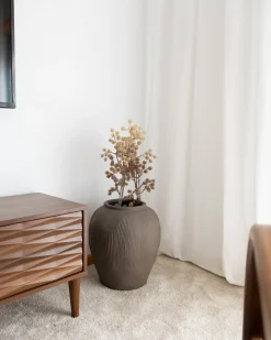 Wazon na kwiaty KATERINI 40 cm Brązowy