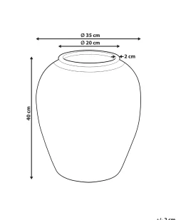 Wazon na kwiaty KATERINI 40 cm Brązowy