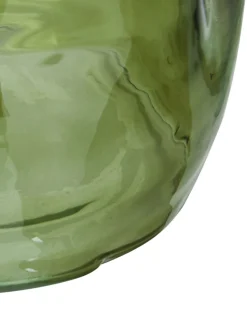 Wazon na kwiaty KERALA Szkło 30 cm Oliwkowy