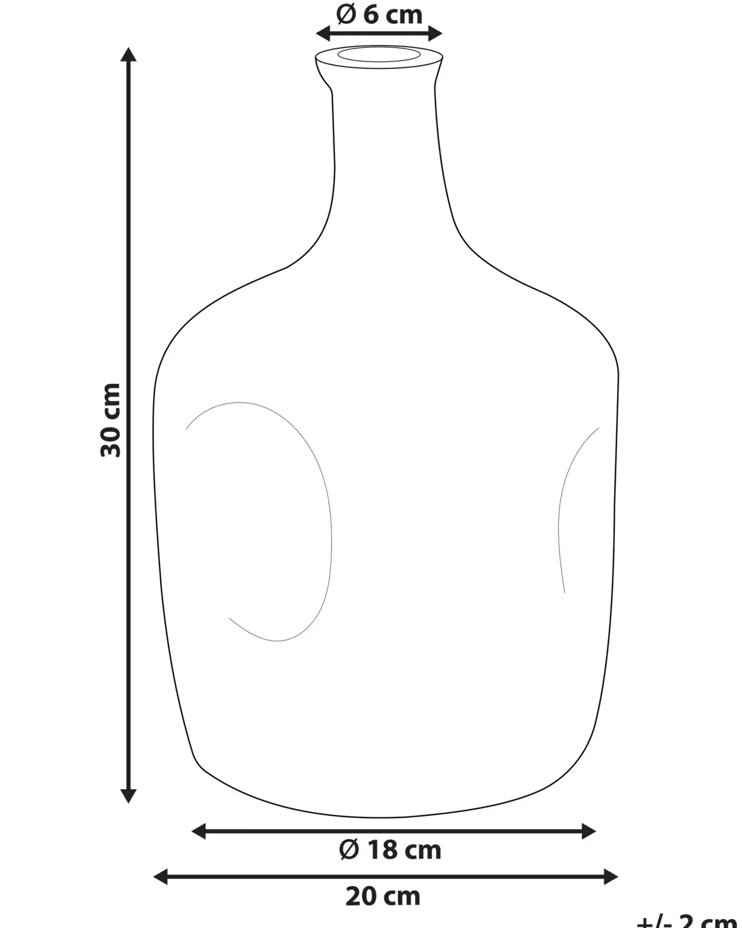Wazon na kwiaty KERALA Szkło 30 cm Oliwkowy