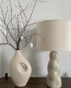 Wazon na kwiaty KOMOTINI Ceramika 32 cm Złamana biel