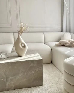 Wazon na kwiaty KOMOTINI Ceramika 32 cm Złamana biel