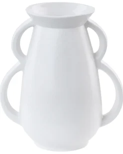Wazon na kwiaty KOROPI Ceramika 19 cm Biały