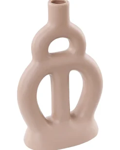 Wazon na kwiaty KOZANI Ceramika 28 cm Piaskowy
