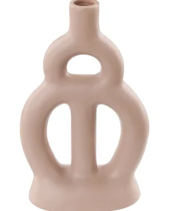 Wazon na kwiaty KOZANI Ceramika 28 cm Piaskowy
