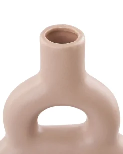 Wazon na kwiaty KOZANI Ceramika 28 cm Piaskowy