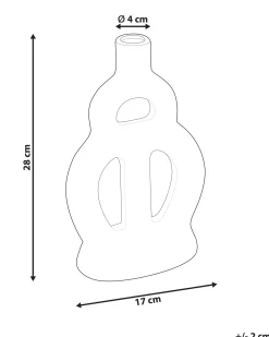 Wazon na kwiaty KOZANI Ceramika 28 cm Piaskowy