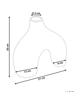 Wazon na kwiaty LAMIA Ceramika 30 cm Czarny