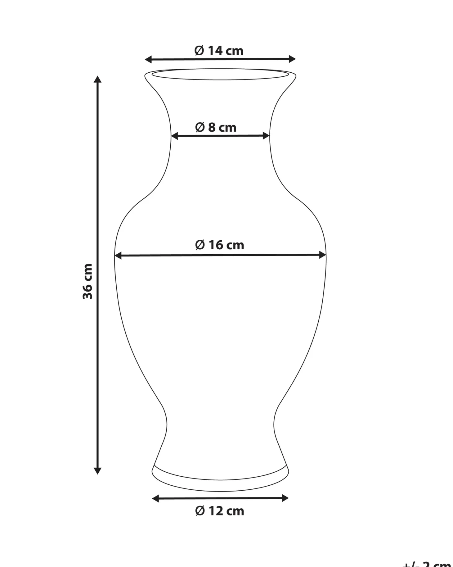 Wazon na kwiaty LLANES Porcelana 36 cm Biały/ niebieski