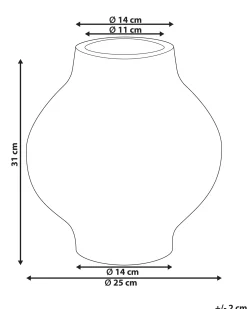 Wazon na kwiaty MAGAN Ceramika 31 cm Beżowoszary