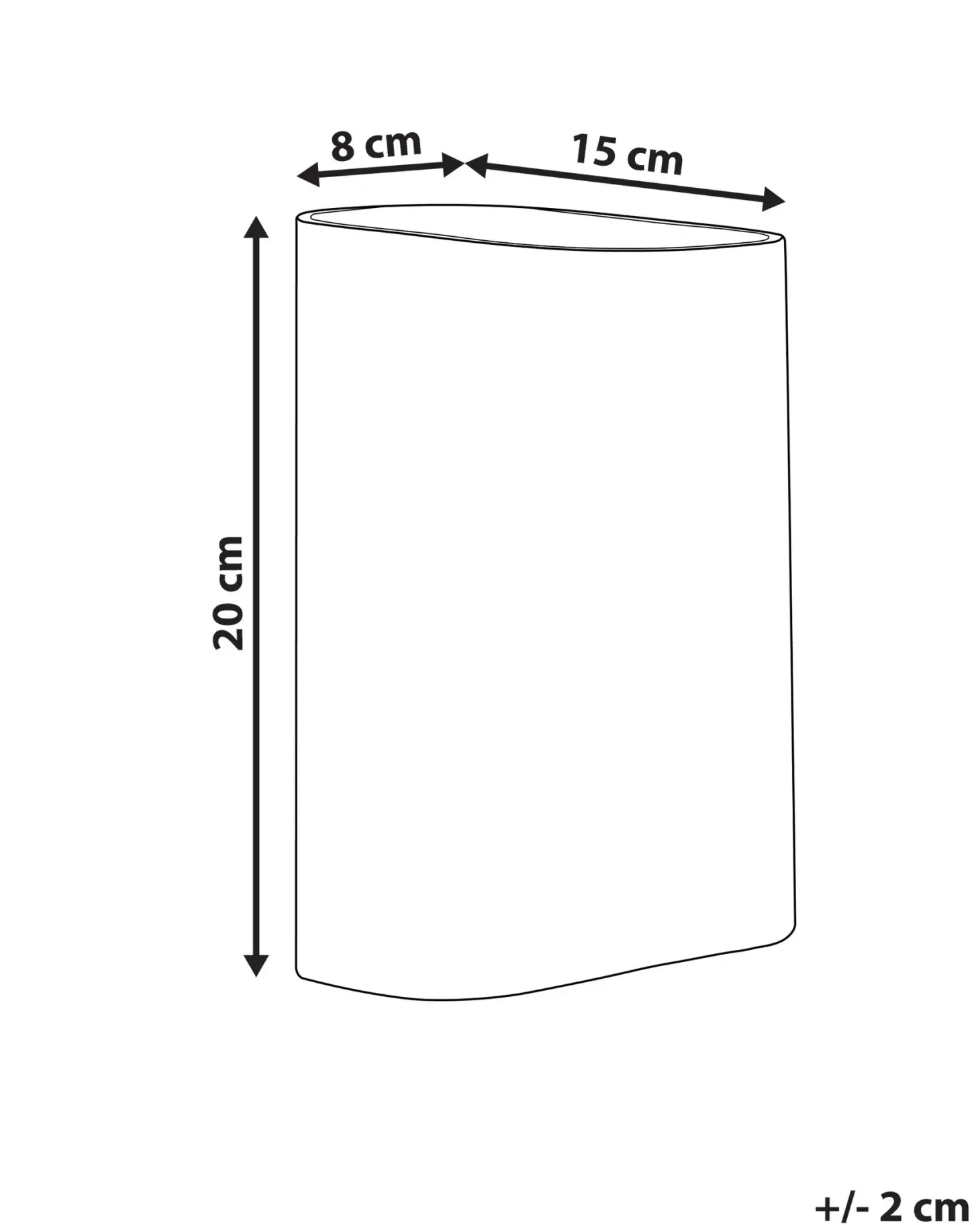 Wazon na kwiaty MITATA Szkło 20 cm Szary