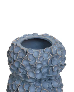 Wazon na kwiaty MUZAKI Ceramika 52 cm Niebieski