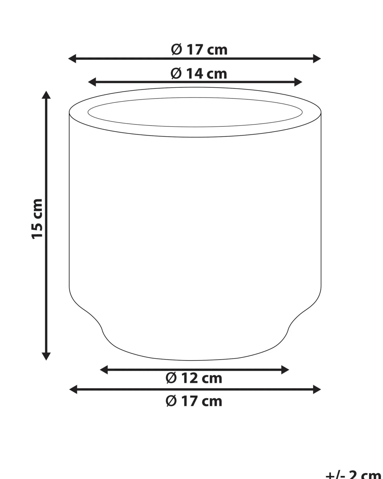 Wazon na kwiaty MYOS Kamionka 15 cm Biały