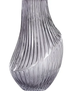Wazon na kwiaty MYRSINA Szkło 36 cm Szary
