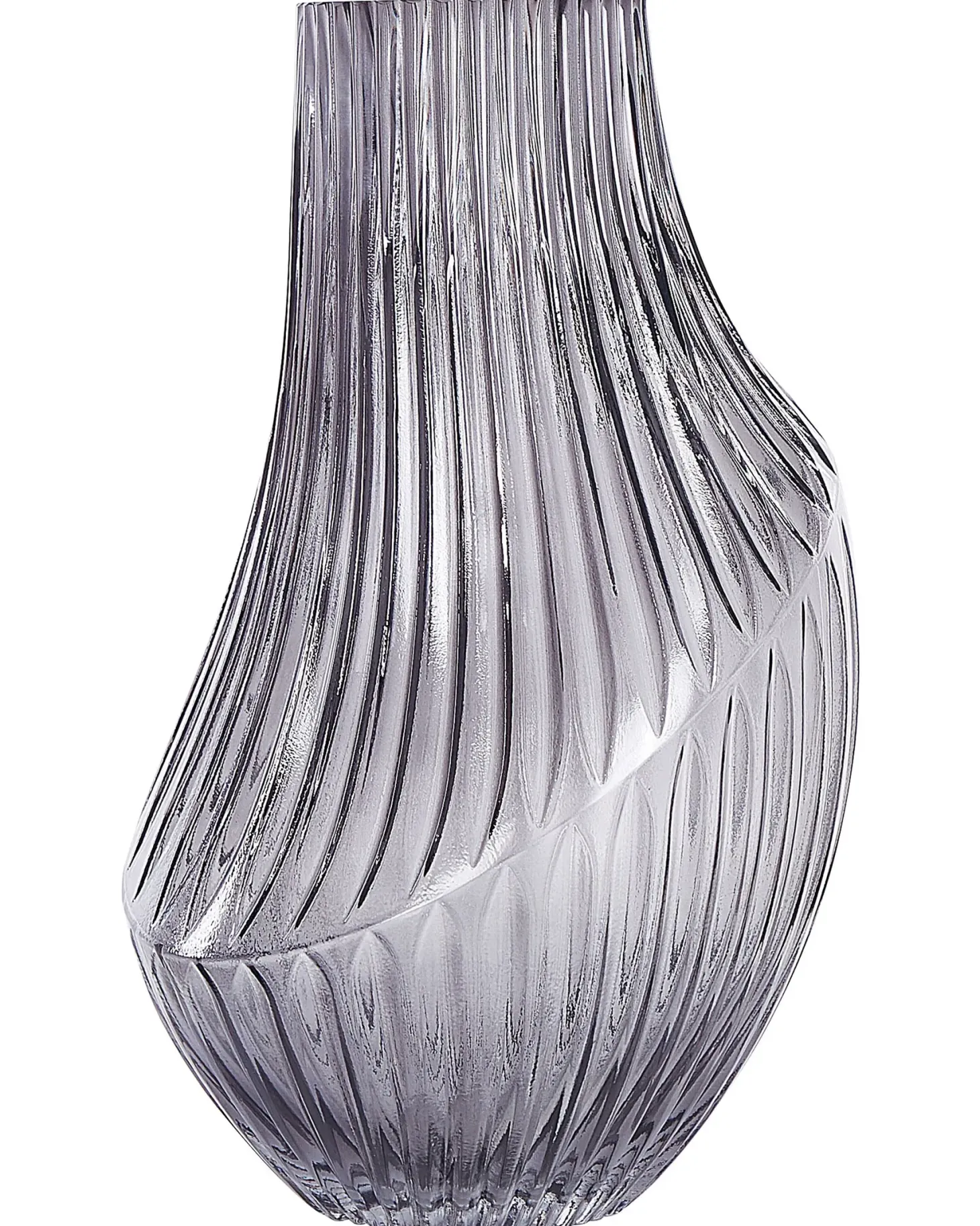 Wazon na kwiaty MYRSINA Szkło 36 cm Szary