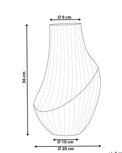 Wazon na kwiaty MYRSINA Szkło 36 cm Szary