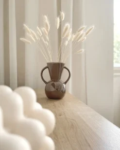 Wazon na kwiaty ORESTIADA Ceramika 19 cm Brązowy