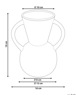 Wazon na kwiaty ORESTIADA Ceramika 19 cm Brązowy