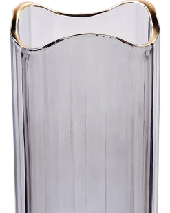 Wazon na kwiaty PERDIKI Szkło 30 cm Szary
