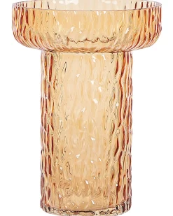 Wazon na kwiaty PLATANIA Szkło 20 cm Pomarańczowy