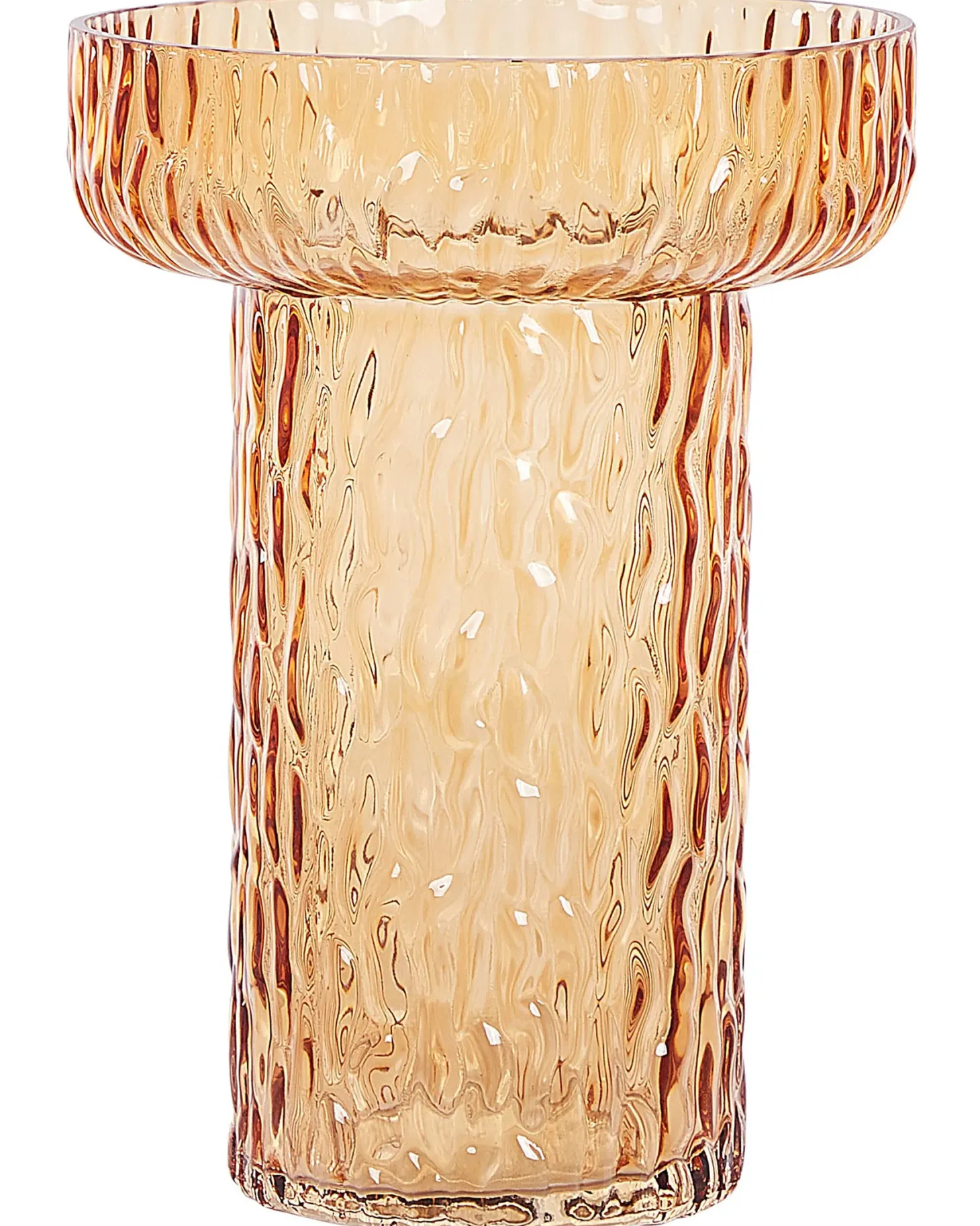Wazon na kwiaty PLATANIA Szkło 20 cm Pomarańczowy