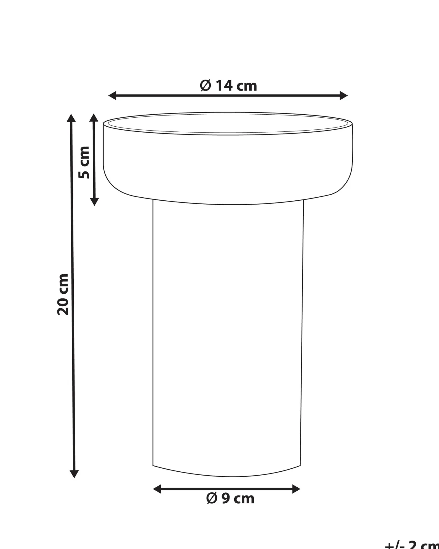 Wazon na kwiaty PLATANIA Szkło 20 cm Pomarańczowy