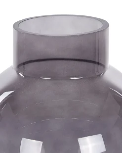 Wazon na kwiaty POLYDROSOS Szkło 22 cm Szary