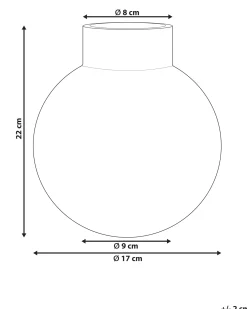 Wazon na kwiaty POLYDROSOS Szkło 22 cm Szary