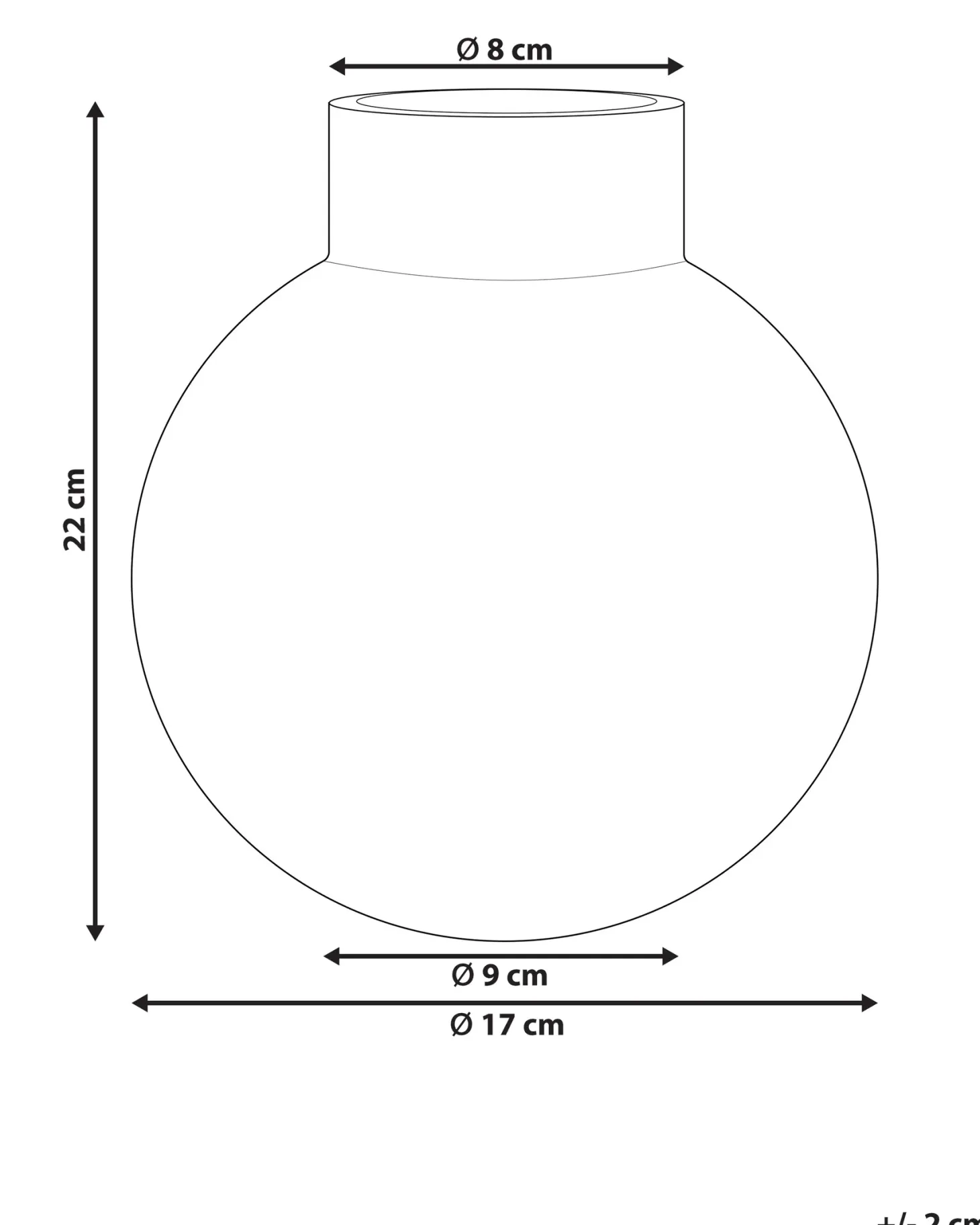 Wazon na kwiaty POLYDROSOS Szkło 22 cm Szary
