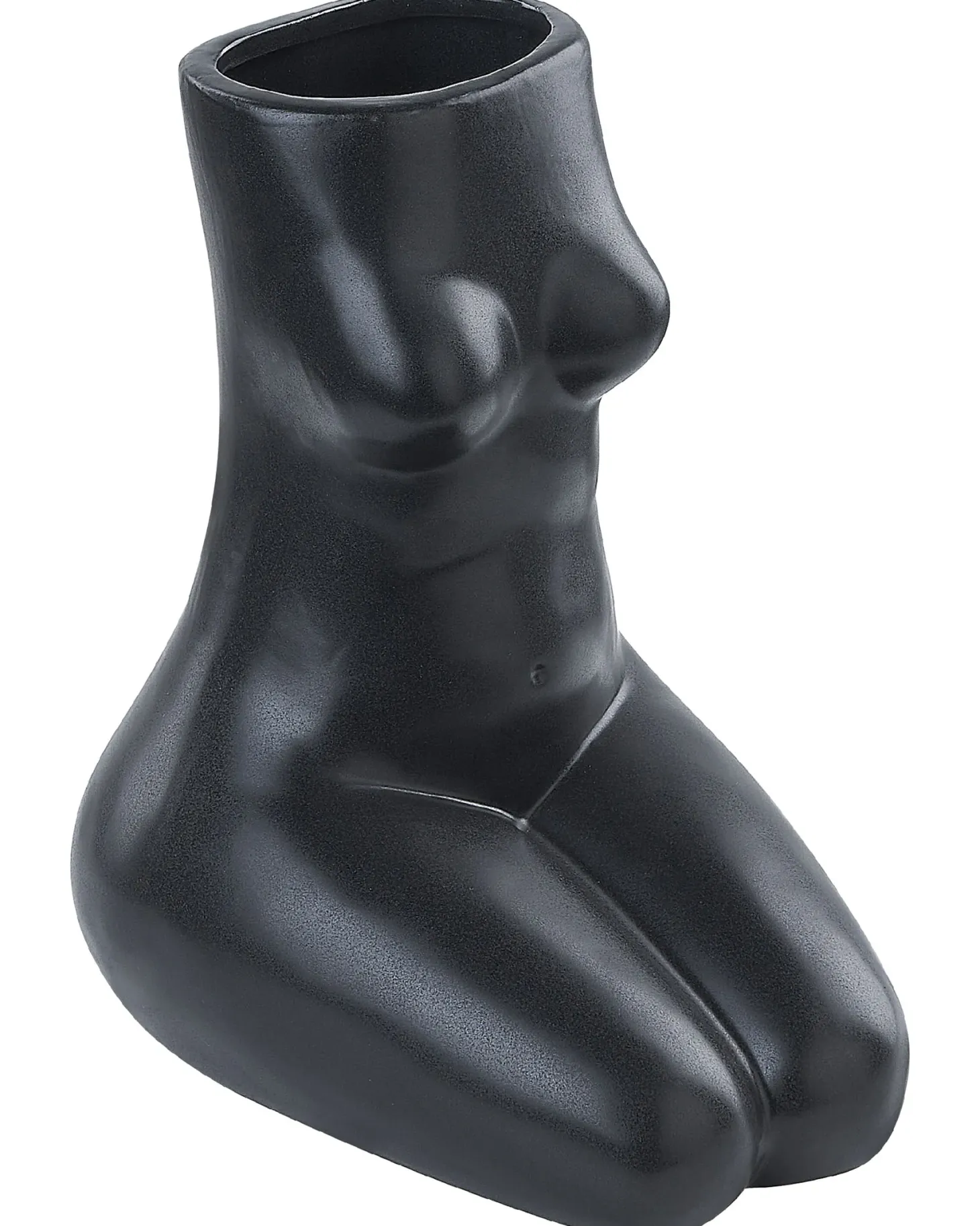 Wazon na kwiaty PYRGOS Ceramika 22 cm Czarny