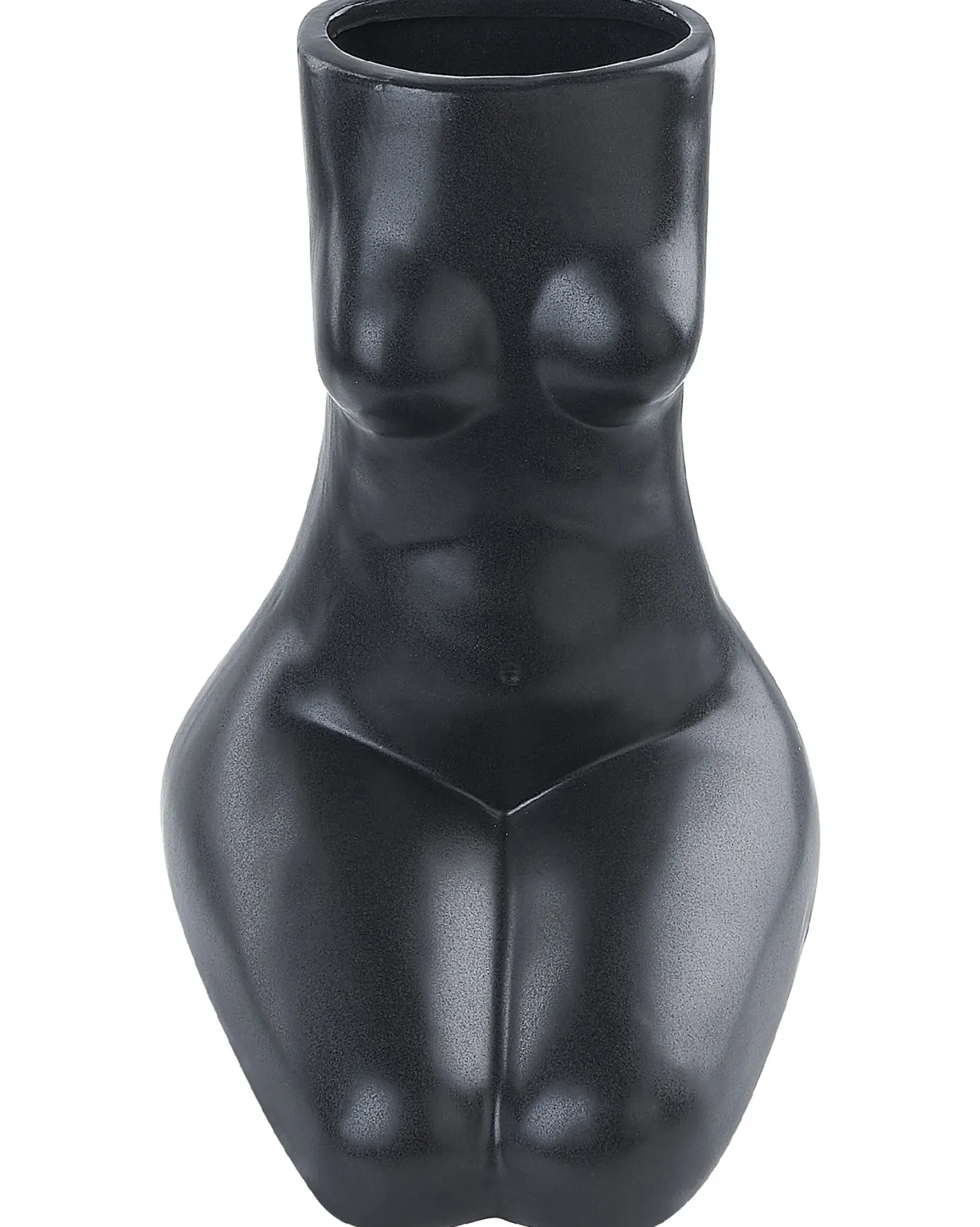 Wazon na kwiaty PYRGOS Ceramika 22 cm Czarny