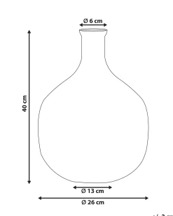 Wazon na kwiaty RAZALA Szkło 40 cm Kolorowy
