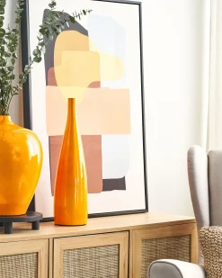 Wazon na kwiaty SABADELL Ceramika 50 cm Pomarańczowy