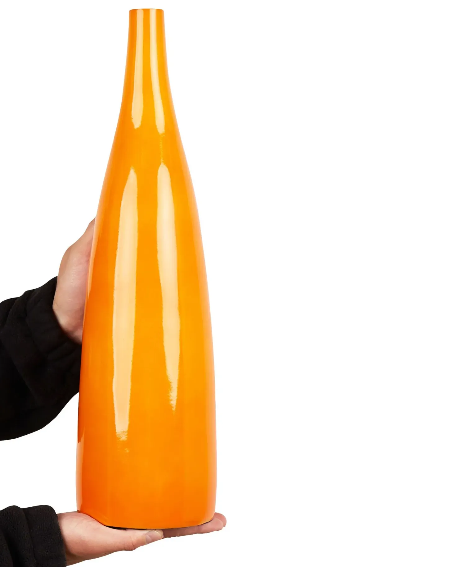 Wazon na kwiaty SABADELL Ceramika 50 cm Pomarańczowy