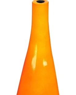 Wazon na kwiaty SABADELL Ceramika 50 cm Pomarańczowy