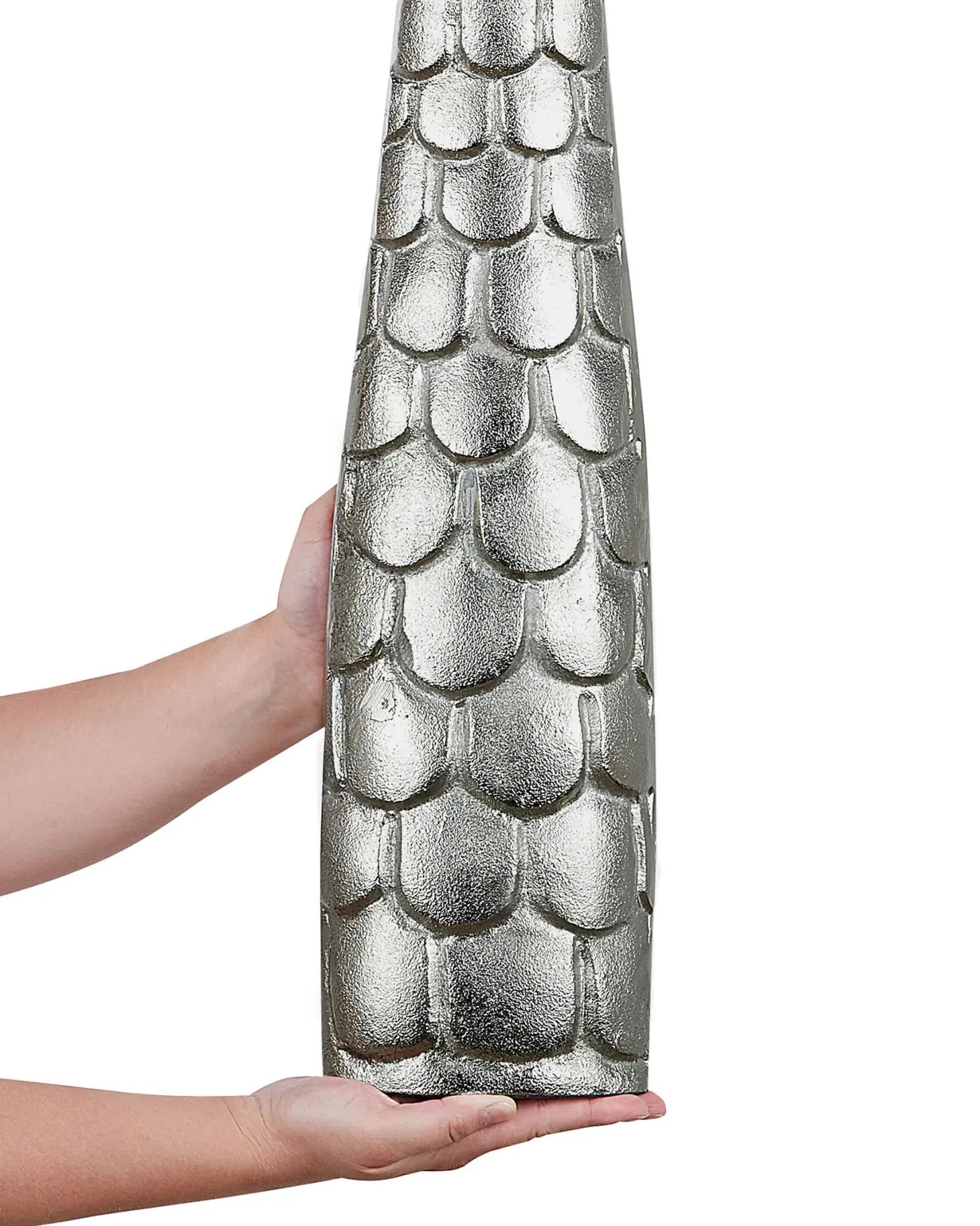 Wazon na kwiaty SUKHOTHAI Metal 47 cm Srebrny