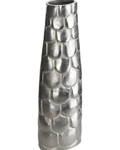 Wazon na kwiaty SUKHOTHAI Metal 47 cm Srebrny