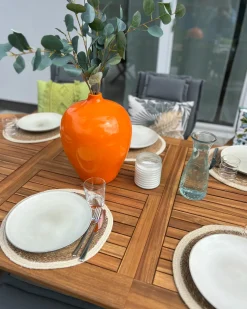 Wazon na kwiaty TERRASA Ceramika 37 cm Pomarańczowy