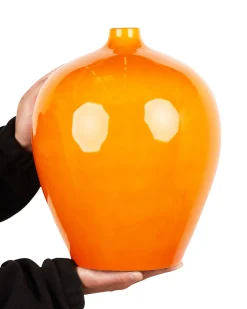 Wazon na kwiaty TERRASA Ceramika 37 cm Pomarańczowy