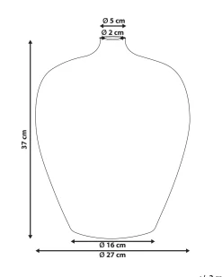 Wazon na kwiaty TERRASA Ceramika 37 cm Pomarańczowy