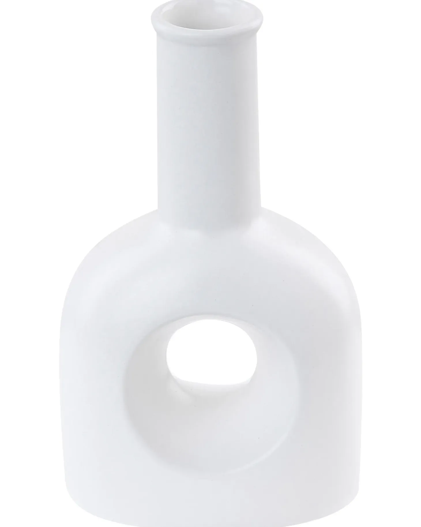 Wazon na kwiaty THEBES Ceramika 22 cm Biały