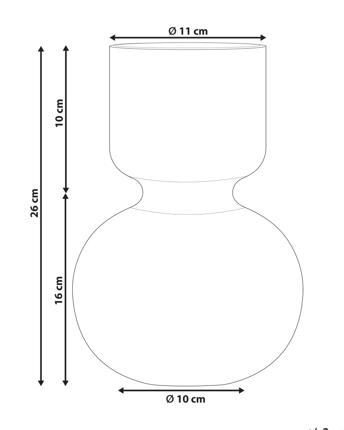 Wazon na kwiaty THETIDIO Szkło 26 cm Fioletowy