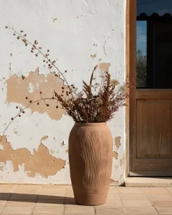 Wazon na kwiaty TRIKALA 50 cm Jasnobrązowy