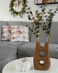 Wazon na kwiaty UARU Kamionka 27 cm Brązowy